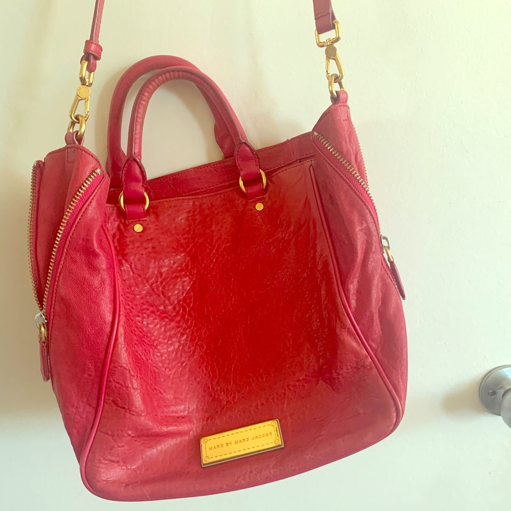 Marc by Marc Jacobs pink leather handbag